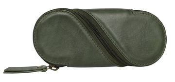 'All Zipped Up' Leather Optical Case Handbags, Wallets & Cases Modapelle Olive 