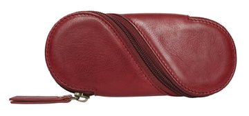 'All Zipped Up' Leather Optical Case Handbags, Wallets & Cases Modapelle Oxblood 