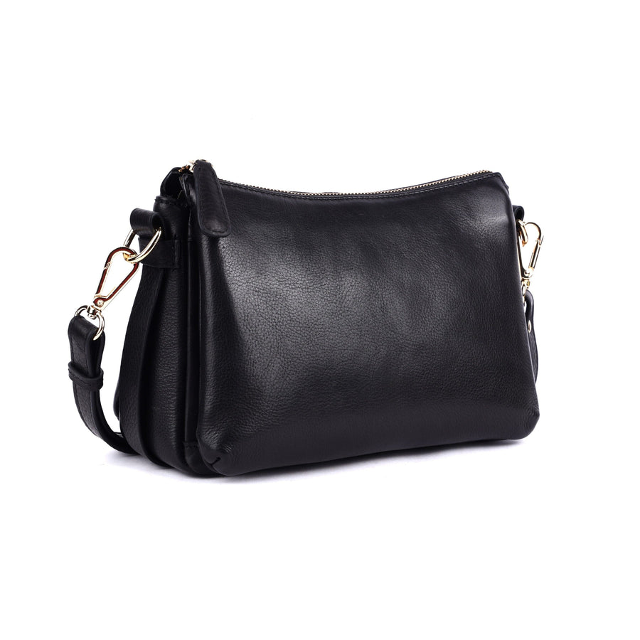 Anglesea Leather Cross Body / Shoulder Bag Bag Oran Black 