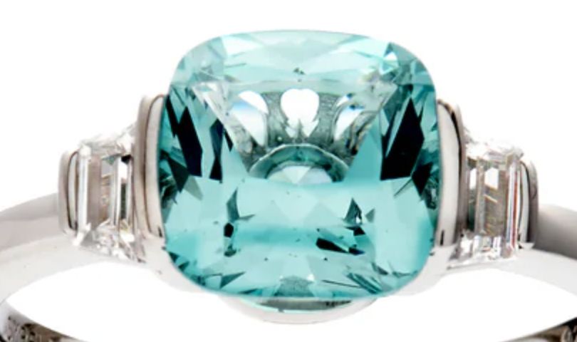 Aqua Square CZ Ring Sybella 