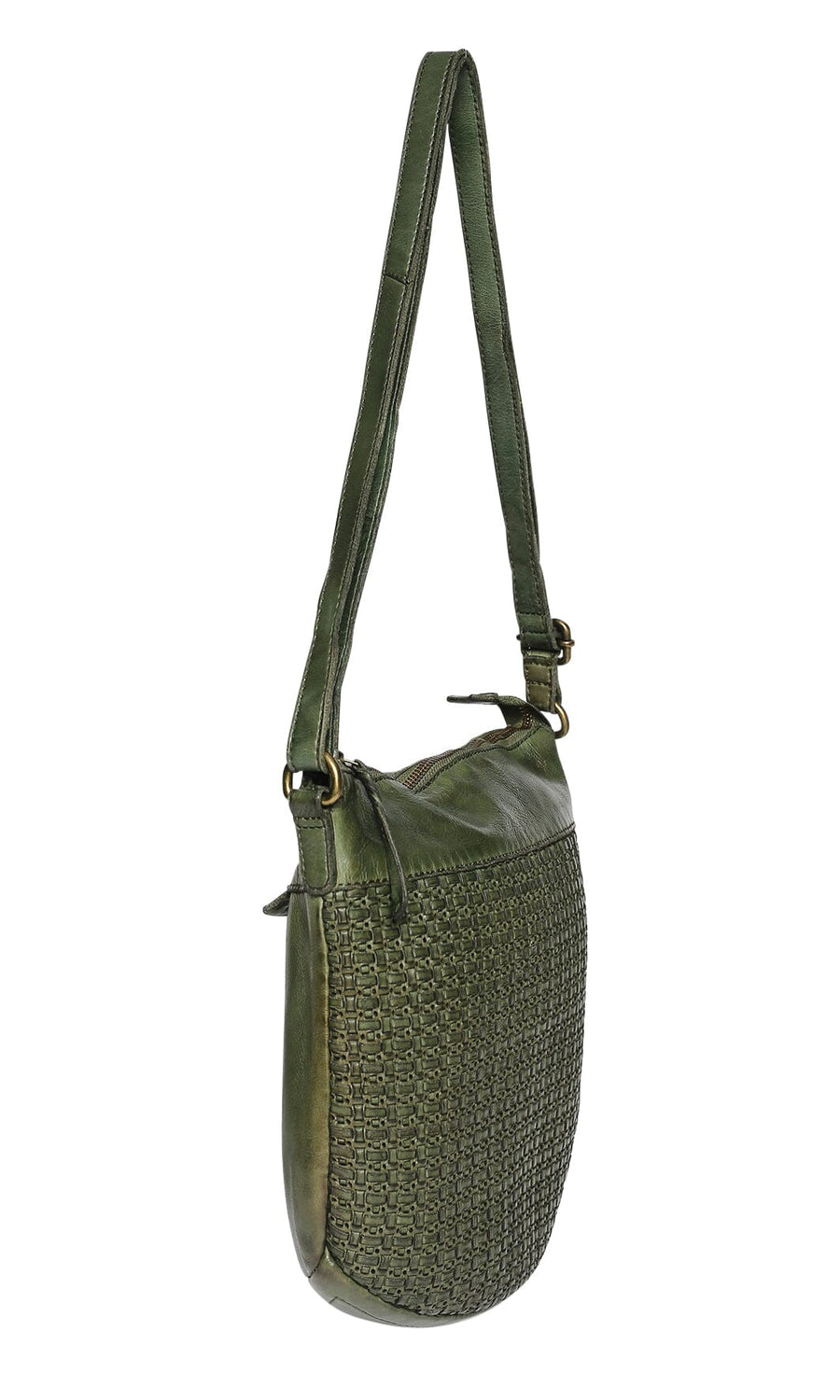 Arika Leather Crossbody Bag - Olive Wallet Modapelle 