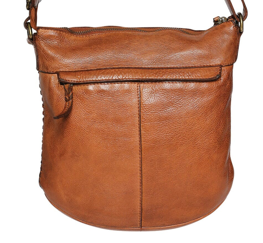 Arika Leather Crossbody Bag - Tan Wallet Modapelle 