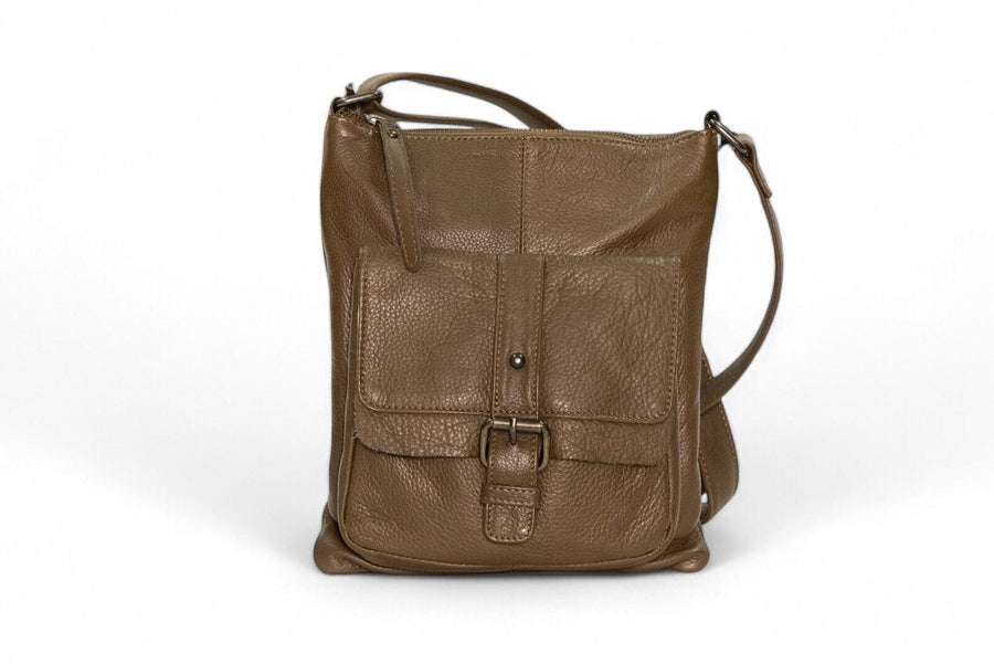 Audrina Leather Handbag Handbag Oran Hemp 