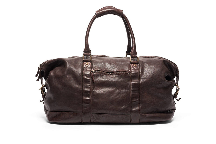 Austin Leather Travel Bag Travel Bag Oran Brown 