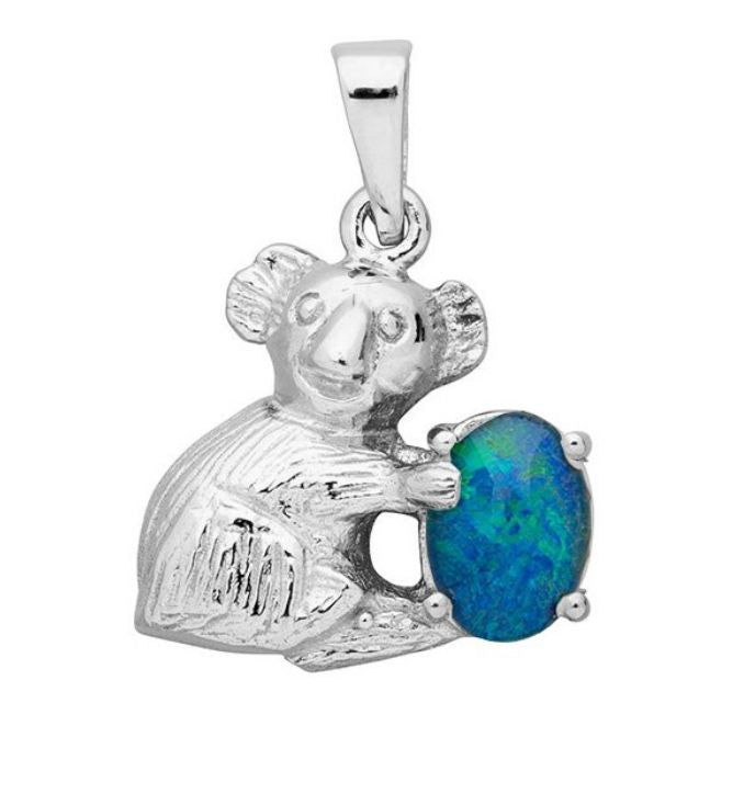 Australian Opal Koala Necklace Gold jewellery Paterson Fine Jewellery 