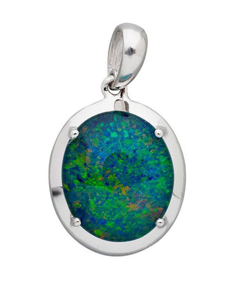 Australian Opal Silver Necklace Gold jewellery Paterson Fine Jewellery Opal SIL 