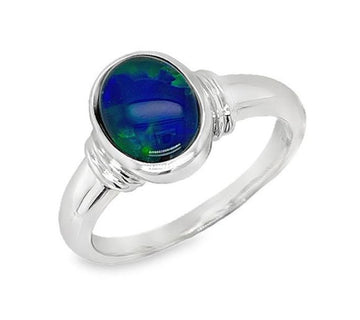 Australian Opal Silver Ring Gold jewellery Paterson Fine Jewellery Opal SIL 