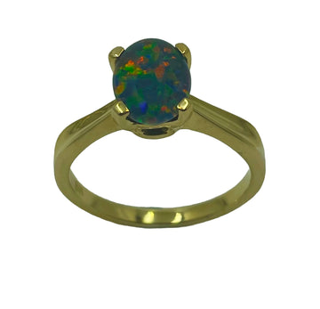 Australian Oval Opal Ring Gold jewellery Paterson Fine Jewellery 
