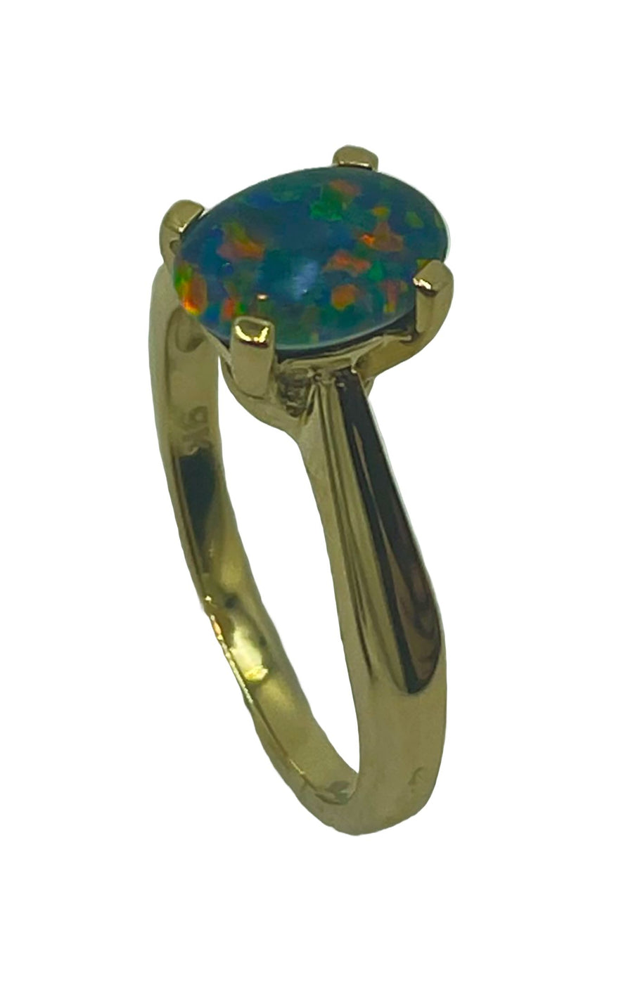 Australian Oval Opal Ring Gold jewellery Paterson Fine Jewellery 