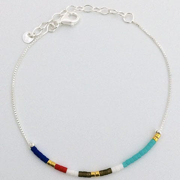 Ava Beaded Bracelet Accessories Gammies Silver 