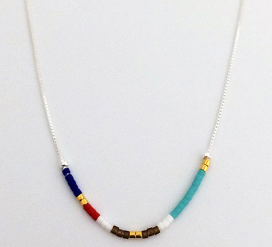 Ava Beaded Necklace Accessories Gammies SIL 