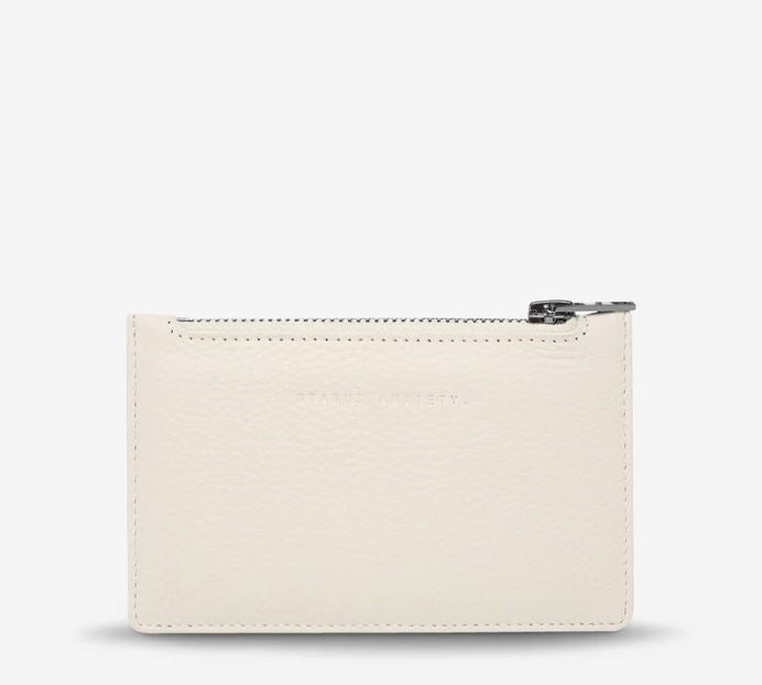 'Avoiding Things' Leather Wallet Wallet Status Anxiety Chalk 
