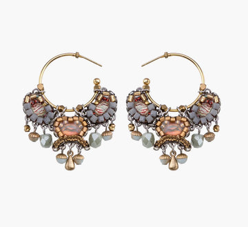 Ayalabar Metallic Jama Hoops Earrings Ayala Bar 