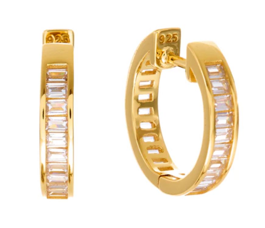 Baguette Studded Hoop Sybella SILGPCZ 