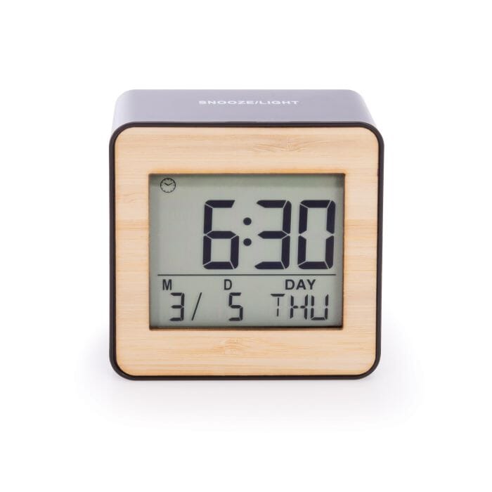 Bamboo Desk Clock Black & Natural Games IsAlbi 