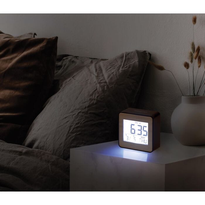 Bamboo Desk Clock Black & Natural Games IsAlbi 