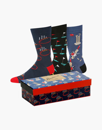 Bamboozled Men's Bamboo Socks 3pck Gift Box - Sport Underwear Pussyfoot 