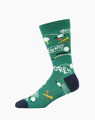 Bamboozled Men's Bamboo Socks - Golf Fore Underwear Pussyfoot 