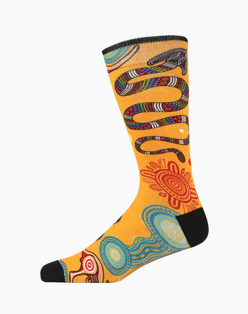 Bamboozled Men's Bamboo Socks - Rainbow Serpent Underwear Pussyfoot 