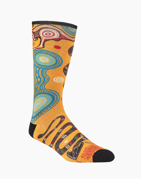 Bamboozled Men's Bamboo Socks - Rainbow Serpent Underwear Pussyfoot 