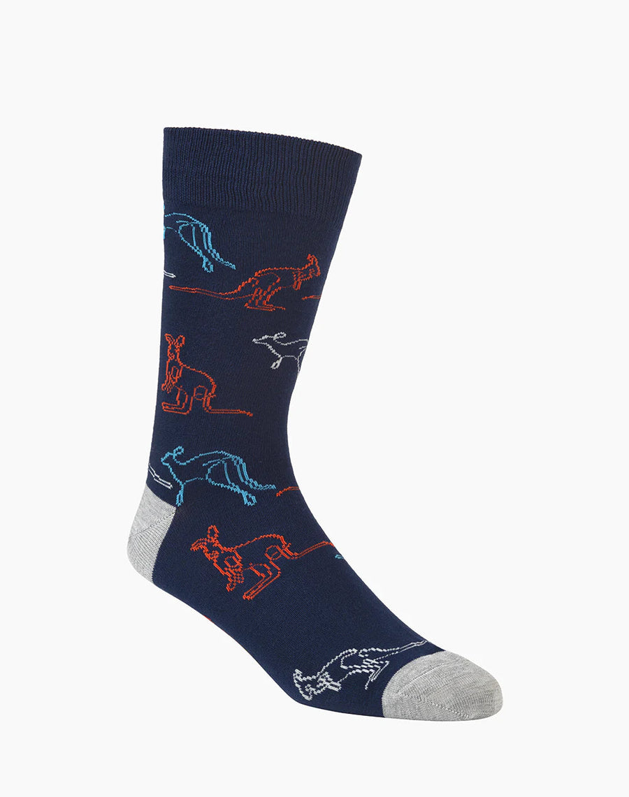 Bamboozled Men's Bamboo Socks - Sketch Roo Underwear Pussyfoot 