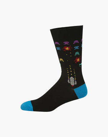 Bamboozled Men's Bamboo Socks - Space Invader Underwear Pussyfoot 