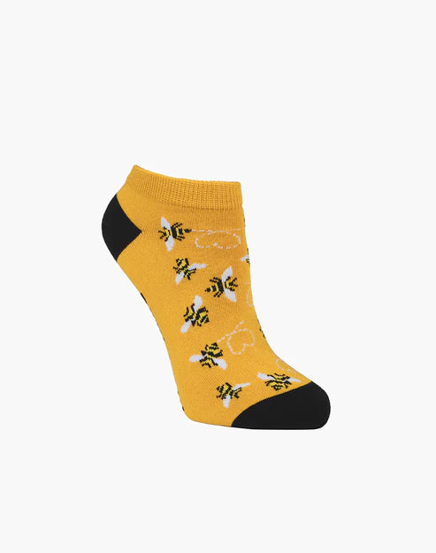 Bamboozled Women's Bamboo Ped Socks - Heart Bees Underwear Pussyfoot 