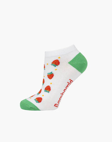 Bamboozled Women's Bamboo Ped Socks - Strawberry Underwear Pussyfoot 