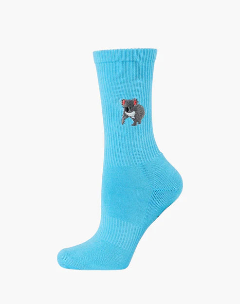 Bamboozled Women's Bamboo Socks - Conservation Koala Underwear Pussyfoot Sky 2~8 