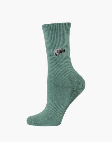 Bamboozled Women's Bamboo Socks - Conservation Rhino Underwear Pussyfoot Khaki 2~8 