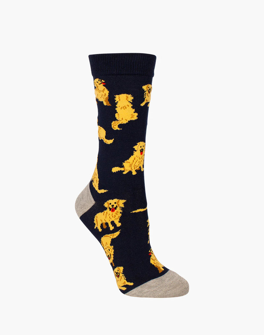 Bamboozled Women's Bamboo Socks - Golden Retriever Underwear Pussyfoot 