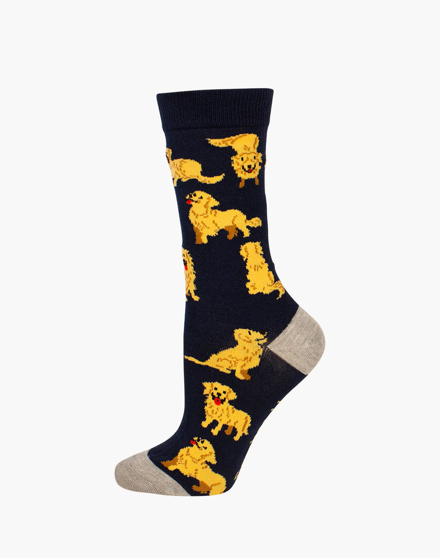 Bamboozled Women's Bamboo Socks - Golden Retriever Underwear Pussyfoot 