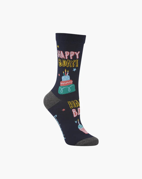 Bamboozled Women's Bamboo Socks - Happy Birthday Underwear Pussyfoot 