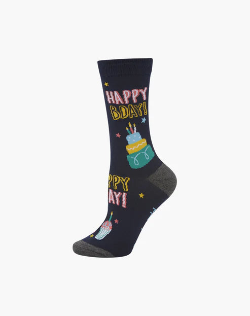 Bamboozled Women's Bamboo Socks - Happy Birthday Underwear Pussyfoot 