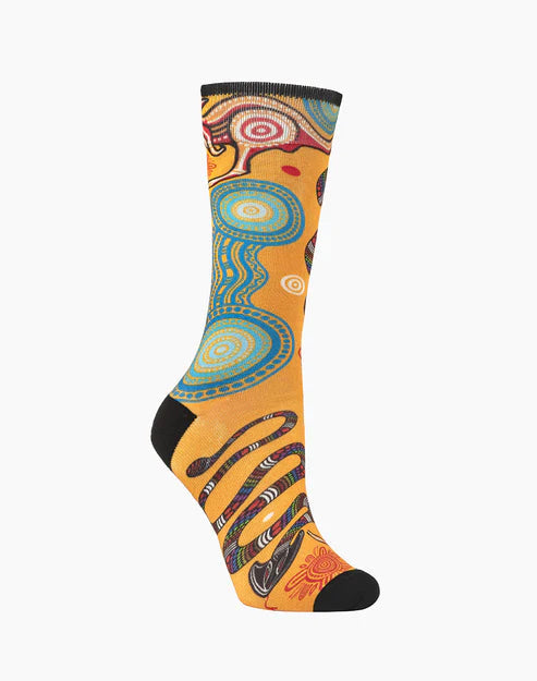 Bamboozled Women's Bamboo Socks - Rainbow Serpent Underwear Pussyfoot 