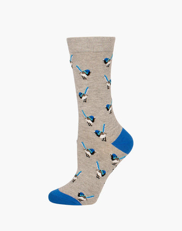 Bamboozled Women's Bamboo Socks - Splendid Fairy Wren Underwear Pussyfoot 