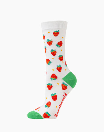 Bamboozled Women's Bamboo Socks - Strawberries Underwear Pussyfoot 