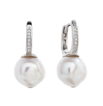 Baroque Pearl & CZ Earrings Sybella 