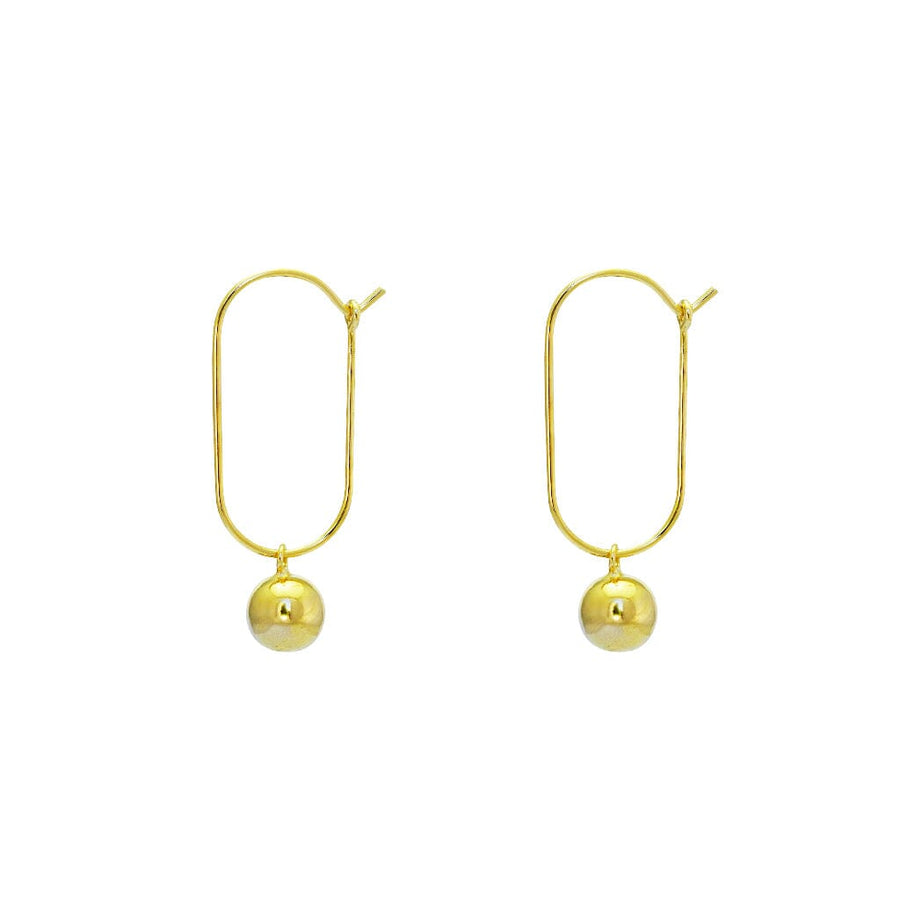 Bettie Oval Hook Ball Drop Earrings Accessories Gammies Gold Plating & Silver 