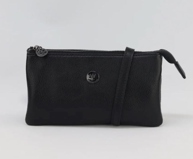 Black in Evie Leather Bag Bag Willow & Zac Black (Black Hardware) 