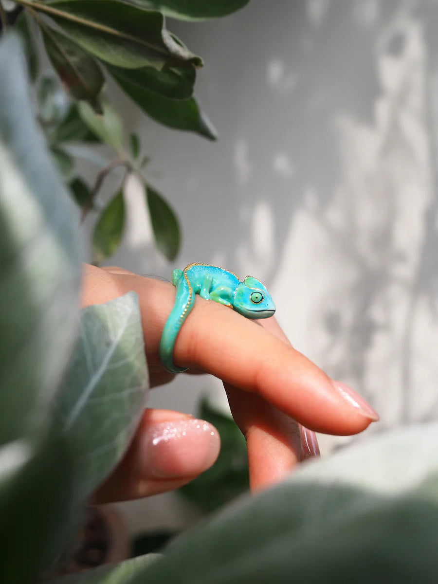 Blue Chameleon Ring Jewellery Good After Nine TH 