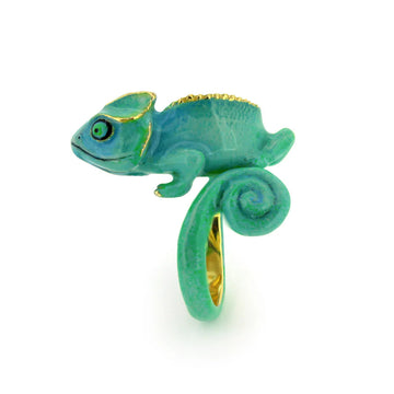 Blue Chameleon Ring Jewellery Good After Nine TH 