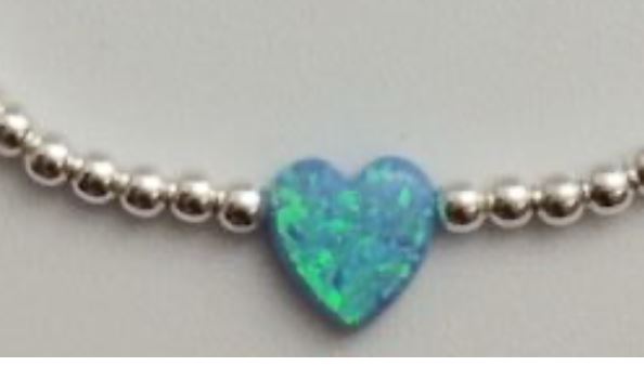 Blue Opalite Heart Bracelet Accessories Gammies 