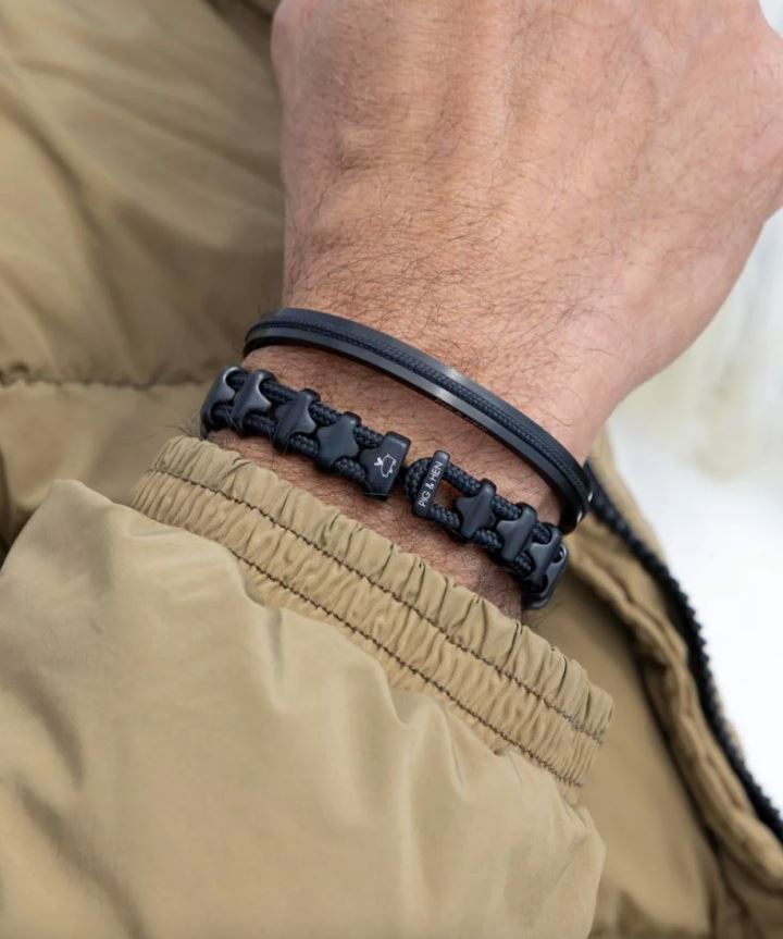 Bold Bob Rope Bracelet - Black | Black Jewellery Antell 