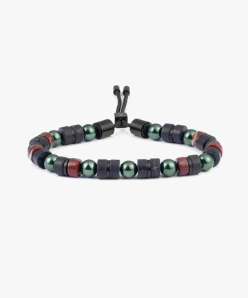 Brontide Beaded Bracelet 6mm - Koyasan | Black Men's Jewellery Antell 