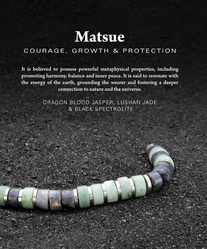 Brontide Beaded Bracelet 6mm - Matsue | Silver Men's Jewellery Antell 
