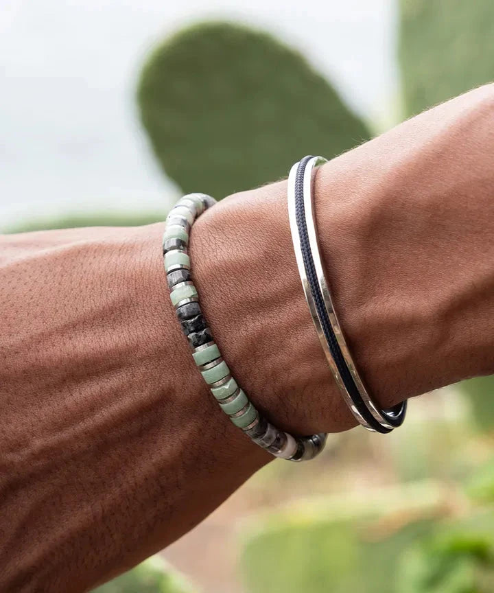 Brontide Beaded Bracelet 6mm - Matsue | Silver Men's Jewellery Antell 