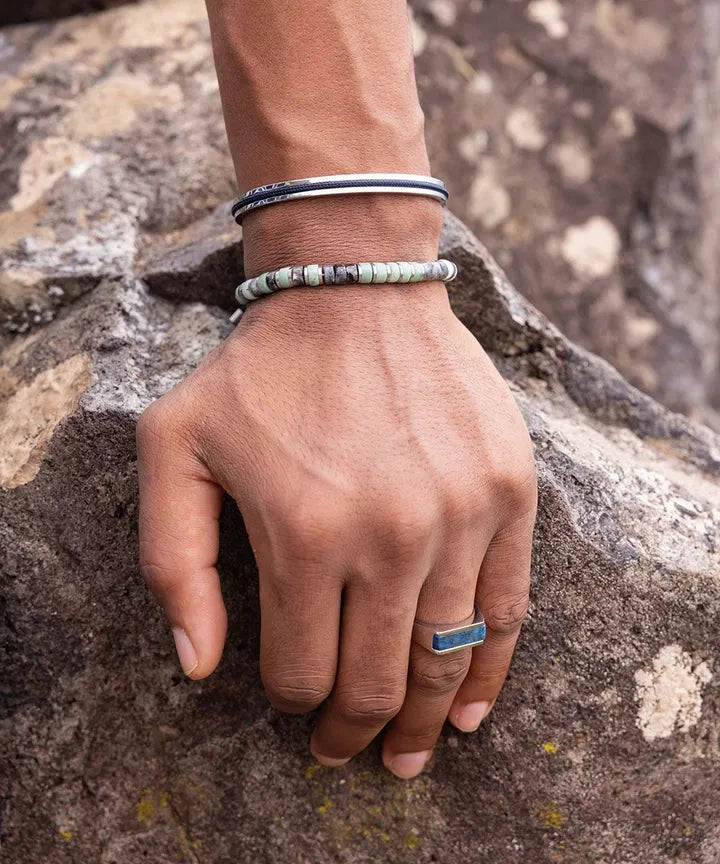 Brontide Beaded Bracelet 6mm - Matsue | Silver Men's Jewellery Antell 