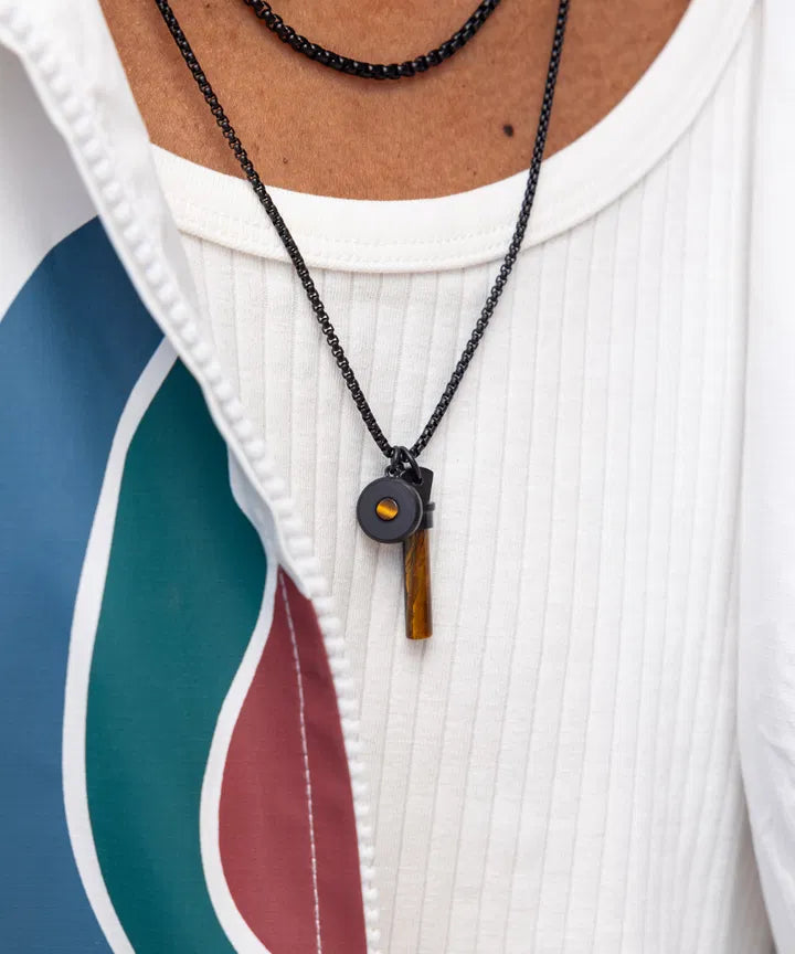 Brontide Eye Necklace - Tiger Eye | Black Jewellery Antell 