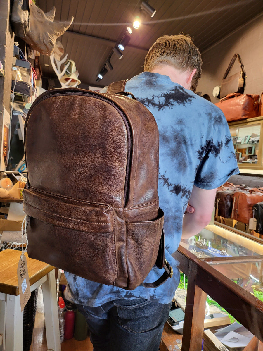 Brussels Leather Backpack Bag Oran 